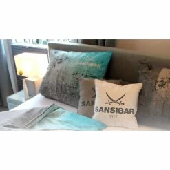 SANSIBAR Sylt Kissenhülle - 45x45 Cm - Offwhite/anthrazit -HEY-SIGN Verkaufsshop 305416 big 3