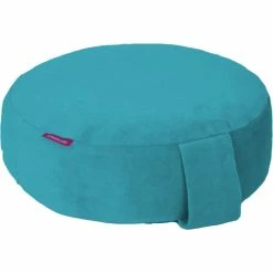 Farbenfreunde Interieur Bodensitz- & Yogakissen Aus Nicky - Ø 31 Cm - Höhe 11 Cm - Aqua