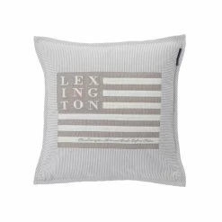 Lexington Arts & Craft Sham Kissenhülle Mit Amerika-Flagge - 50x50 Cm - LEX Beige/white