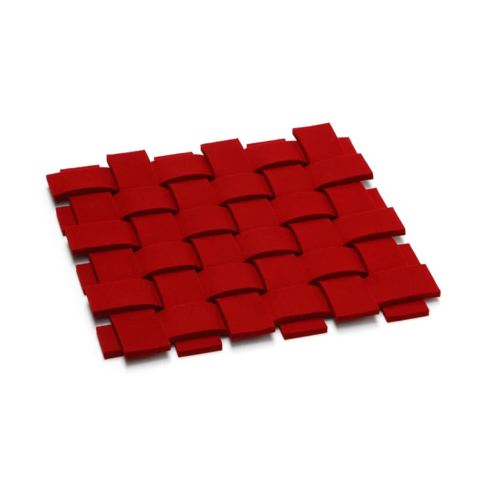 HEY-SIGN SITZKISSEN Geflechtet Aus Naturfilz - 40x40 Cm - Rot 3 HEY-SIGN SITZKISSEN Geflechtet Aus Naturfilz - 40x40 Cm - Rot