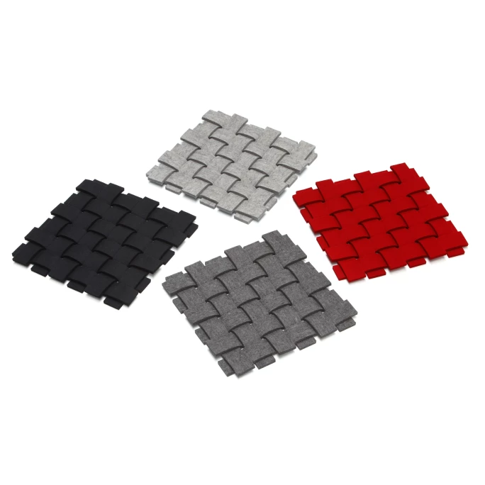 HEY-SIGN SITZKISSEN Geflechtet Aus Naturfilz - 40x40 Cm - Rot 4 HEY-SIGN SITZKISSEN Geflechtet Aus Naturfilz - 40x40 Cm - Rot - Image 2