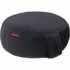 Farbenfreunde Yoga Bodenkissen Aus Nicky-Stoff - Ø 31 Cm - Höhe 11 Cm - Anthracite