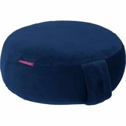 Farbenfreunde Yoga Bodenkissen Aus Nicky-Stoff - Ø 31 Cm - Höhe 11 Cm - Blue Velvet