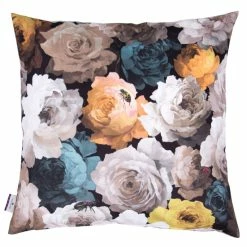 TOM TAILOR VELVET FLOWERS Kissenhülle - 60x60 Cm - Braun