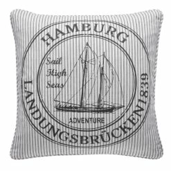 Pad OCEAN Kissenhülle - 45x45 Cm - Grey Hamburg