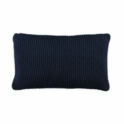 Marc O'Polo Nordic Knit Bio Strick-Kissen Mit Füllung - 30x60 Cm - Indigo Blue