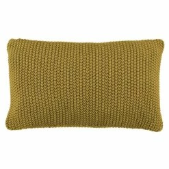 Marc O'Polo Nordic Knit Bio Strick-Kissen Mit Füllung - 30x60 Cm - Oil Yellow