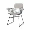 HK Living Sitzkissen Gefüllt Für Wire Chair Mit Armlehnen - 39x46 Cm - Rücken 22x41 Cm - Arm 39x9,5 Cm - Pebble -HEY-SIGN Verkaufsshop 420073 big 0