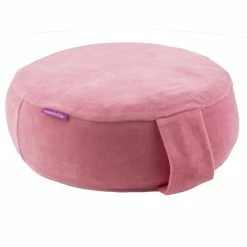 Farbenfreunde Yoga Bodenkissen Aus Nicky-Stoff - Ø 31 Cm - Höhe 11 Cm - Pink Peach