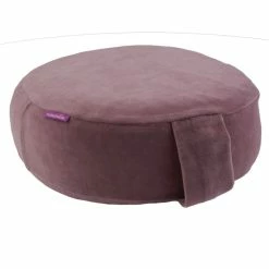 Farbenfreunde Yoga Bodenkissen Aus Nicky-Stoff - Ø 31 Cm - Höhe 11 Cm - Silver Purple