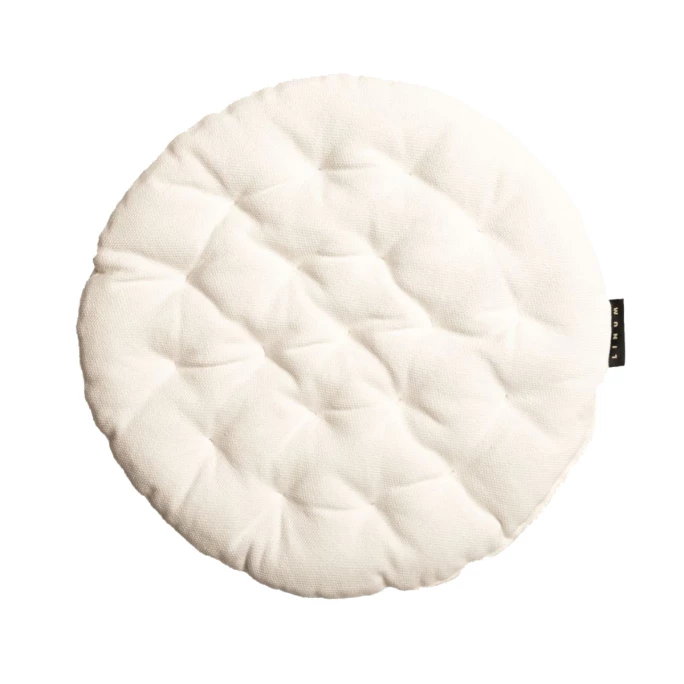 Linum PEPPER Sitzkissen Rund - Ø 37 Cm - Höhe 3 Cm - Weiss I01 3 Linum PEPPER Sitzkissen Rund - Ø 37 Cm - Höhe 3 Cm - Weiss I01
