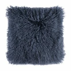 Pad GLORY Kissenhülle Aus Lammfell - 40x40 Cm - Blue