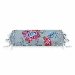 Pip Studio Flower Festival Nackenrolle Mit Füllung - Ø 22 Cm - Länge 70 Cm - Blau