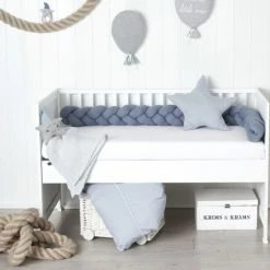 Nordic Coast Company Strick Bettschlange Geflochten - 17x200 Cm - Blau -HEY-SIGN Verkaufsshop 444974 big 4