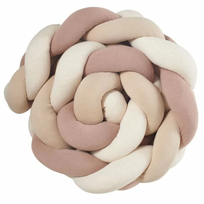 Nordic Coast Company Trio Strick Bettschlange Geflochten - 17x200 Cm - Natur/beige/altrosa 3 Nordic Coast Company Trio Strick Bettschlange Geflochten - 17x200 Cm - Natur/beige/altrosa