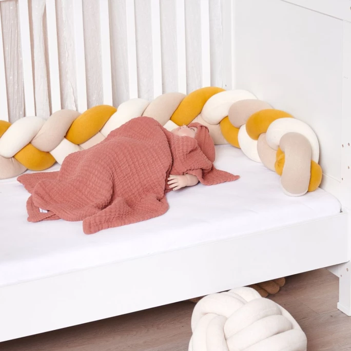 Nordic Coast Company Trio Strick Bettschlange Geflochten - 17x200 Cm - Natur/beige/curry Gelb 6 Nordic Coast Company Trio Strick Bettschlange Geflochten - 17x200 Cm - Natur/beige/curry Gelb - Image 4