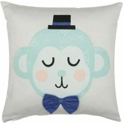 Södahl Monty Monkey Kinderkissen Mit Füllung - 45x45 Cm - Grau