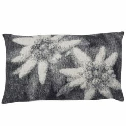 David Fussenegger SILVRETTA Edelweiß Kissenhülle - 40x60 Cm - Anthrazit