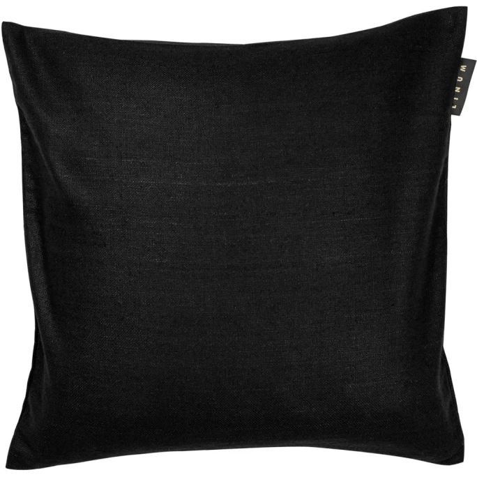 Linum SETA Kissenhülle - 50x50 Cm - Black H1 3 Linum SETA Kissenhülle - 50x50 Cm - Black H1