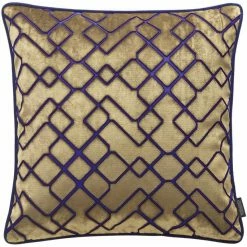 Rohleder Home Collection Eternity Diamond Kissen Mit Füllung - 50x50 Cm - Gold