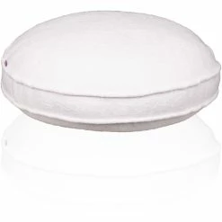 Farbenfreunde FRESH Frottee Stegkissen Rund - Mit Füllung - Ø 65 Cm - Höhe 10 Cm - Weiß