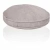 Farbenfreunde FRESH Frottee Stegkissen Rund - Mit Füllung - Ø 65 Cm - Höhe 10 Cm - Platingrau