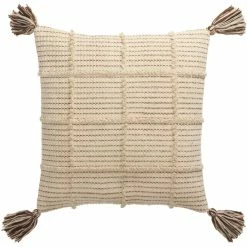Tom Tailor Boho Check Kissenhülle - 45x45 Cm - Natur