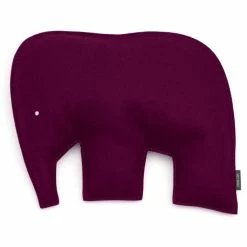 Hey-SIGN ELEFANT Kissen Mit Füllung - 40x30,5x7 Cm - Aubergine