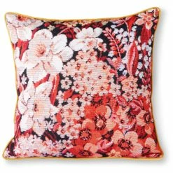 HK Living Printed Floral Kissen Mit Füllung - 50x50 Cm - Coloured