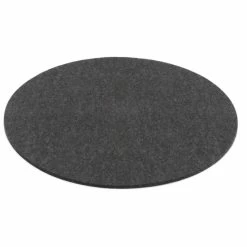 Hey-SIGN Sitzauflage Rund Aus Naturfilz - 4er Set - 4er Set - Größe Ø 30 Cm - Graphit