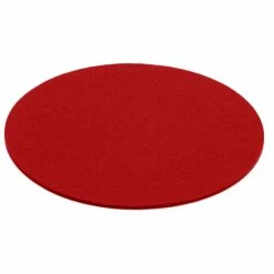 Hey-SIGN Sitzauflage Rund Aus Naturfilz - 4er Set - 4er Set - Größe Ø 40 Cm - Rot