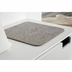 Hey-SIGN Sitzauflage Quadratisch Mit Gerundeten Ecken - 4er Set - 4er Set - Größe 40x40 Cm - Taubengrau Mit Anti-Rutsch