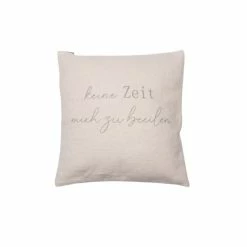 David Fussenegger SILVRETTA Keine Zeit Kissenhülle - 50x50 Cm - Kreide