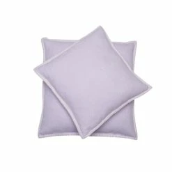 David Fussenegger SYLT Kissenhülle Uni Mit Zierstich - 40x40 Cm - Lila